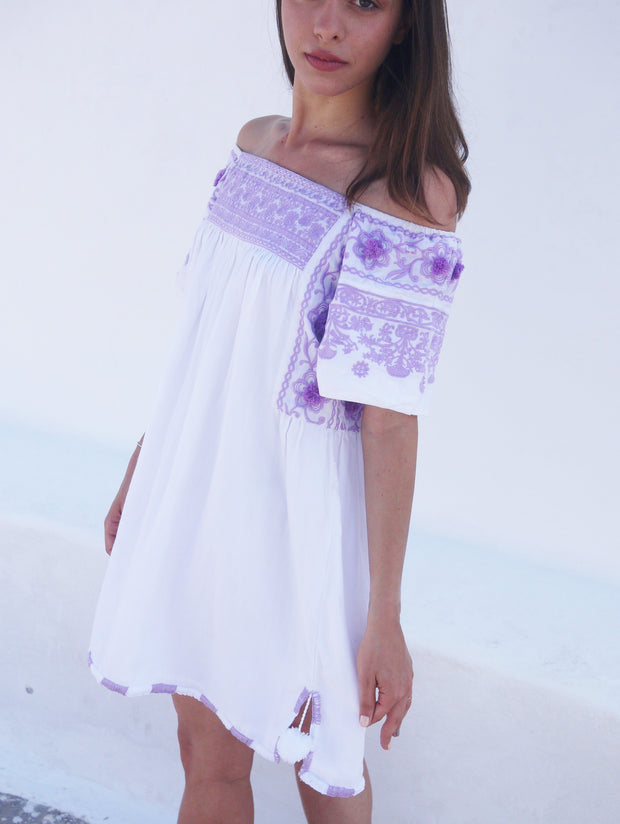 Kiki Off The Shoulder Dress - Lavender