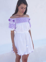 Kiki Off The Shoulder Dress - Lavender