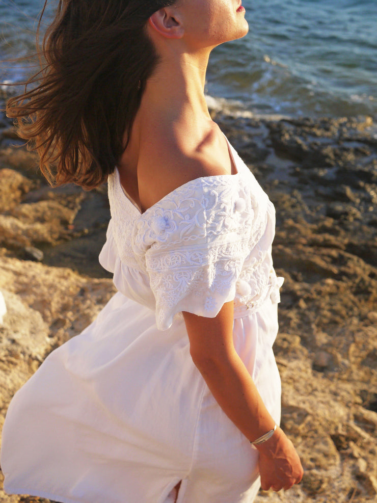 Olympia Long Dress - White