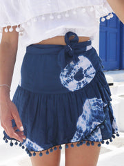 Katerina Mini Ruffle Skirt in Shibori