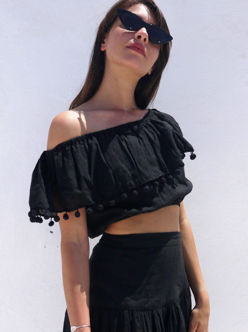 Alexandra Half Top - Black