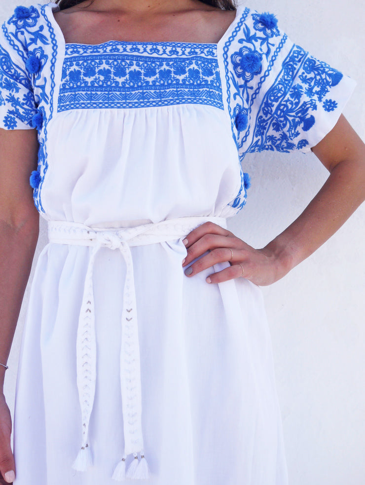 Olympia Long Dress - Grecian Blue