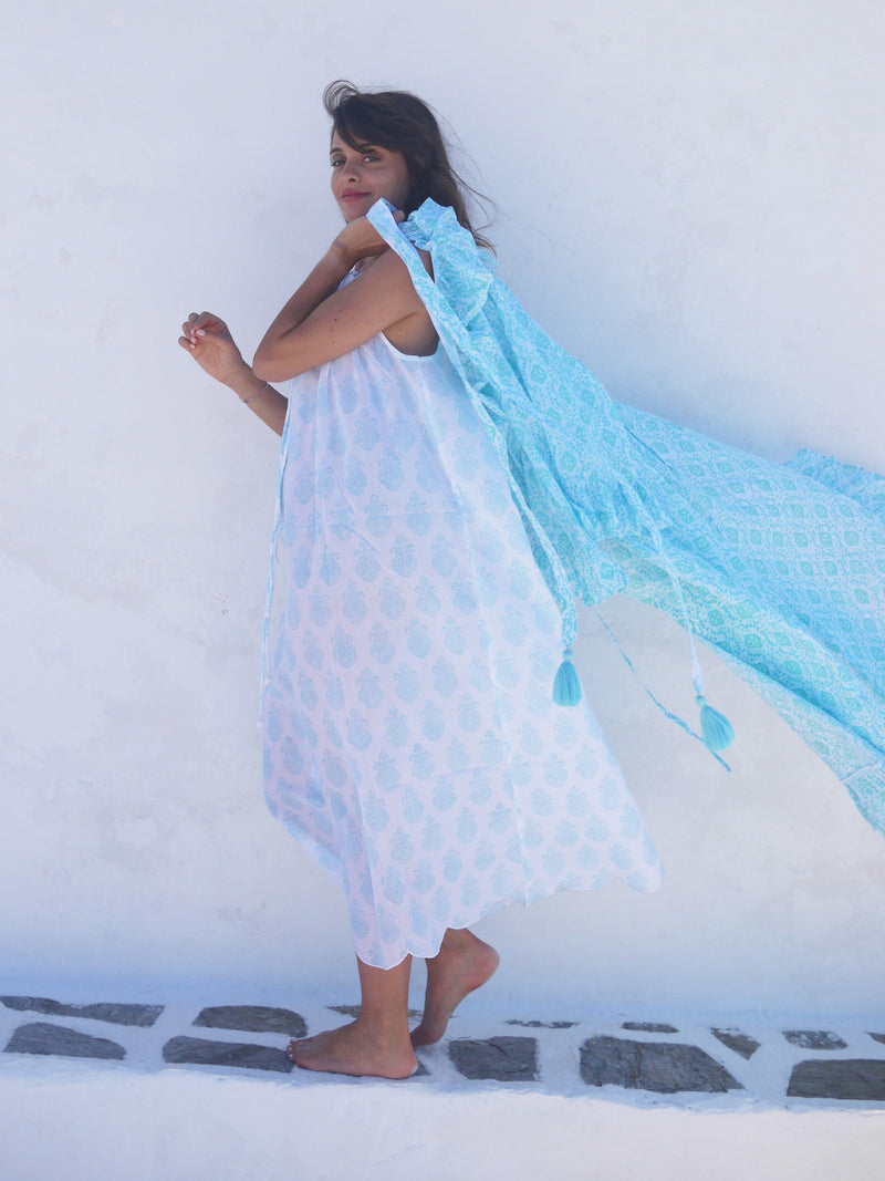 Long Náni Nighty in Paisley Seaglass