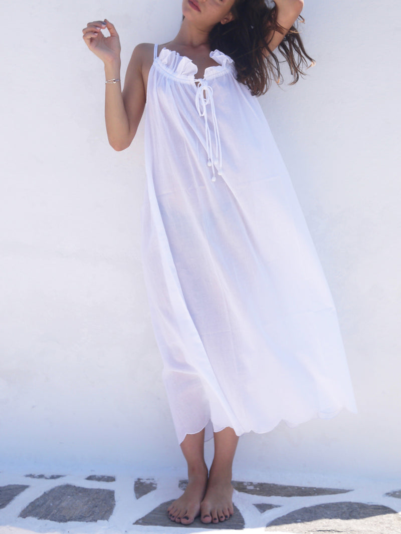 Long Náni Nighty in White