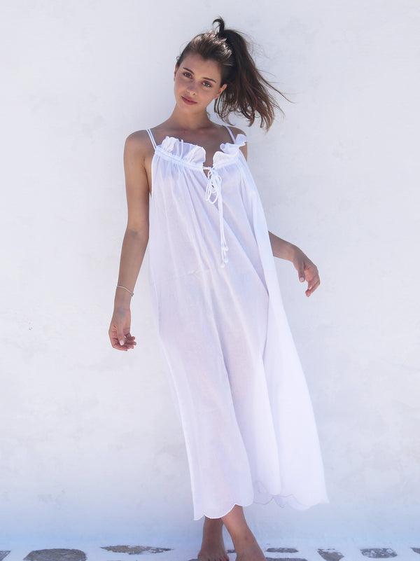 Long Náni Nighty in White